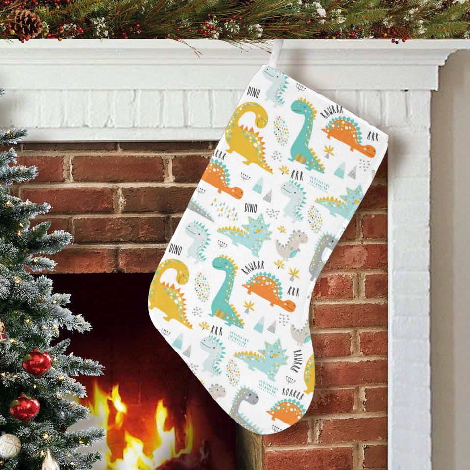 Cute funny kids dinosaurs pattern Christmas Stocking