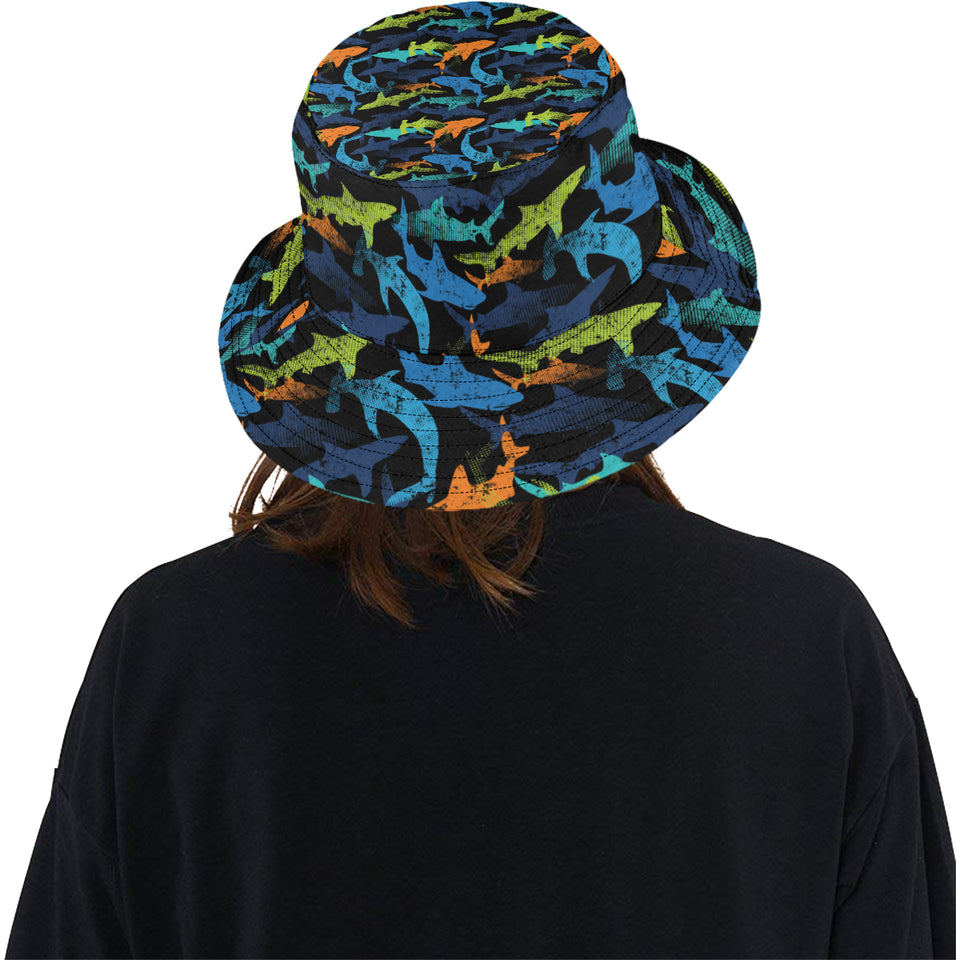 Colorful shark Unisex Bucket Hat
