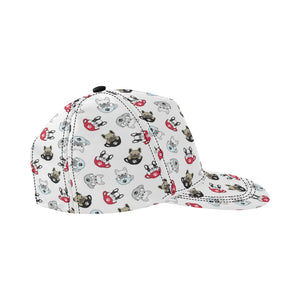 French bulldog cup paw pattern All Over Print Snapback Cap