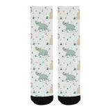Cute Rhino pattern Crew Socks