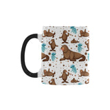 sea lion Seals jellyfish pattern Morphing Mug Heat Changing Mug