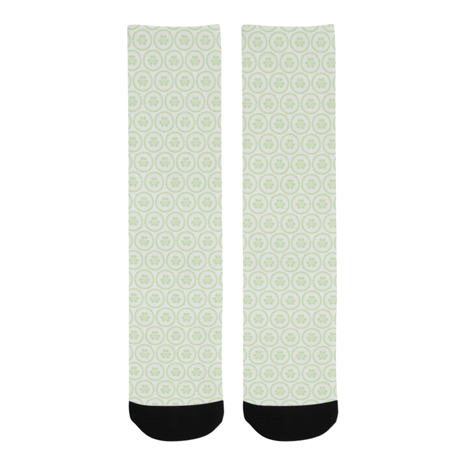 Cucumber pattern background Crew Socks