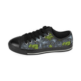blueberry pattern Men's Low Top Canvas Shoes Black