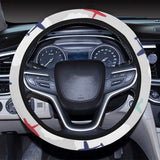 Airplane cloud grey background Car Steering Wheel Cover