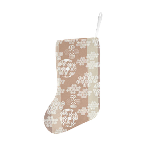 Beautiful hexagon japanese pattern Christmas Stocking