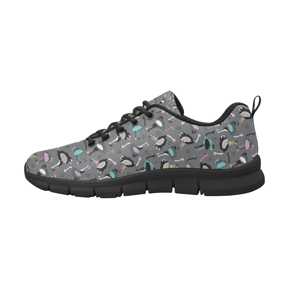 Ostrich Pattern Print Design 01 Men's Breathable Sneakers ( Model 055)