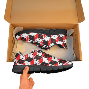 Dice Pattern Print Design 02 Men's Breathable Sneakers ( Model 055)