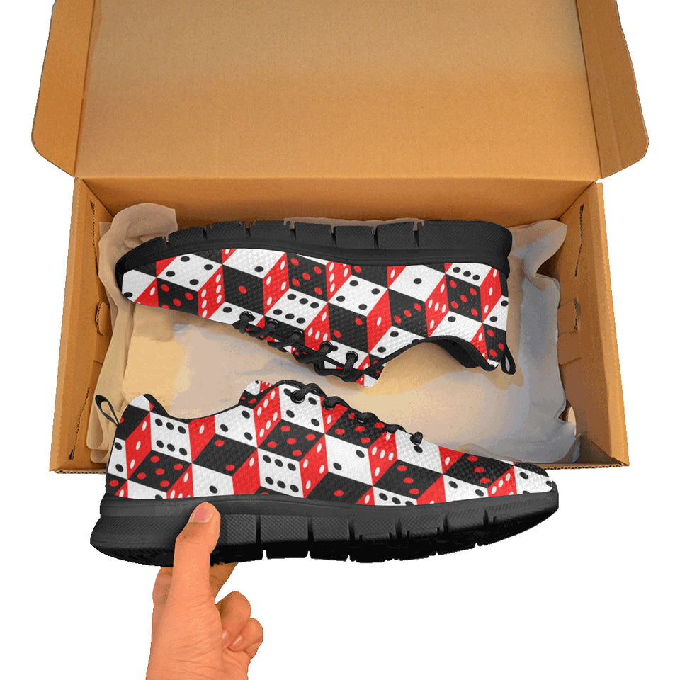 Dice Pattern Print Design 02 Men's Breathable Sneakers ( Model 055)