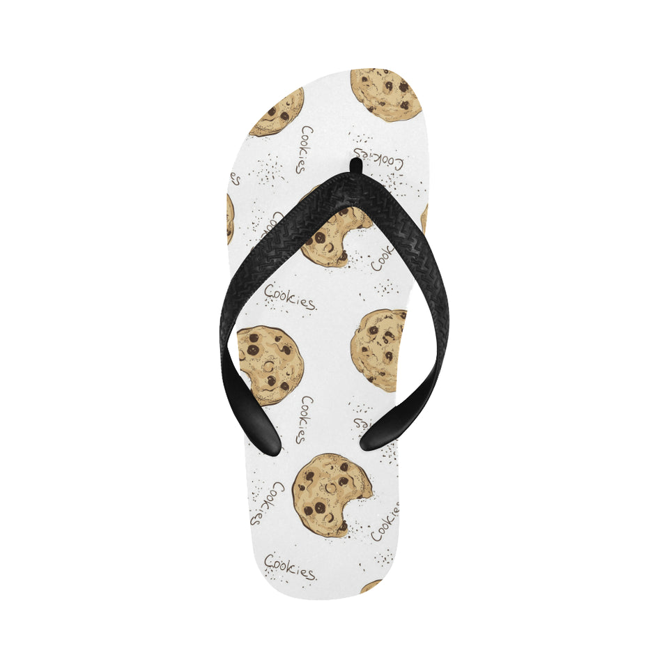 Sketch style cookie pattern Unisex Flip Flops