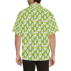 Fried Eggs Pattern Print Design 01 Men's All Over Print Hawaiian Shirt (Model T58)