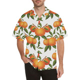 Oranges pattern background Men's All Over Print Hawaiian Shirt