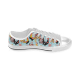Rooster chicken cock snowfalke Men's Low Top Shoes White