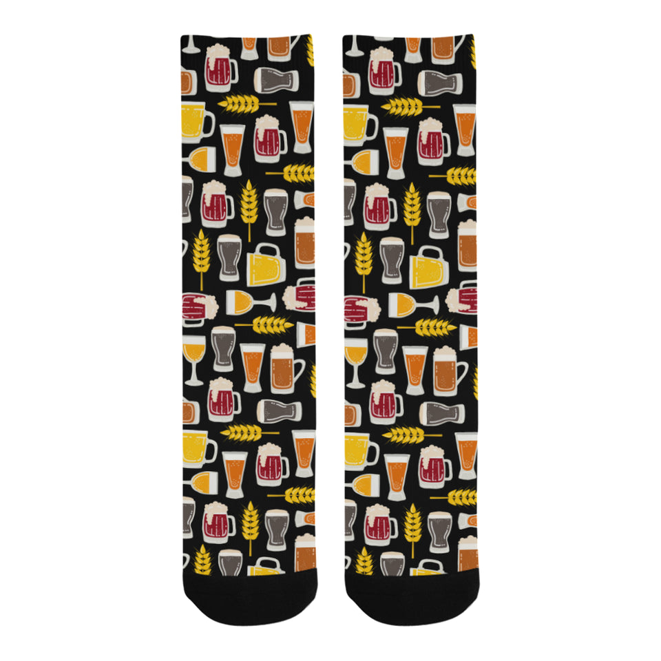 Beer type pattern Crew Socks