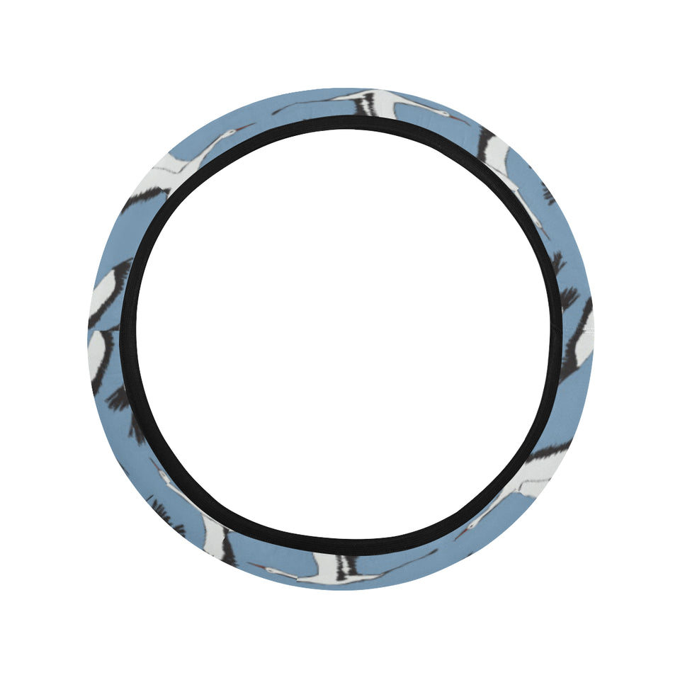 Seagull Pattern Print Design 04 Car Steering Wheel Cover