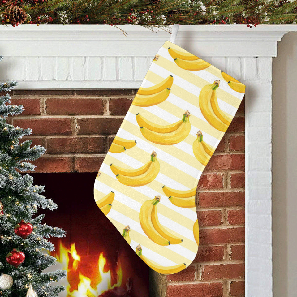 Banana pattern blackground Christmas Stocking