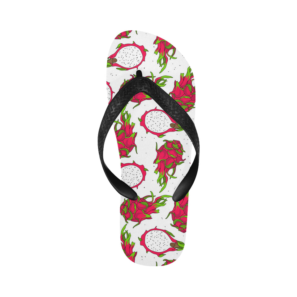 dragon fruits white background Unisex Flip Flops