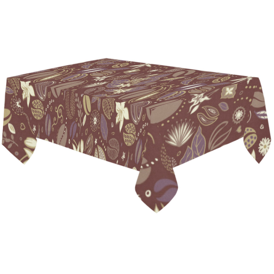Coffee bean flower pattern Tablecloth