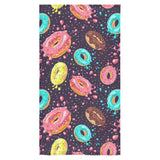 Colorful donut glaze pattern Bath Towel