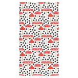 Red mushroom dot pattern Bath Towel