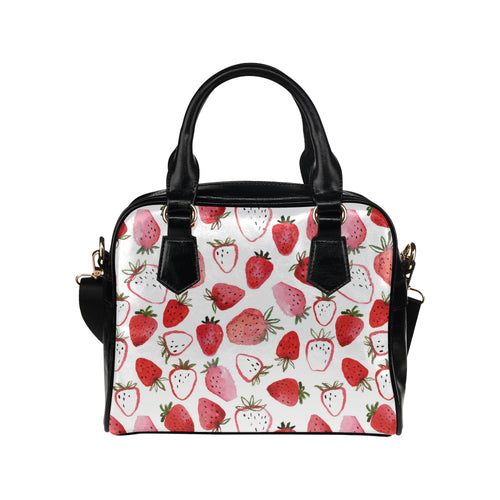 watercolor hand drawn beautiful strawberry pattern Shoulder Handbag