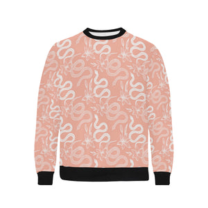 Snake lilies flower pattern Men's Crew Neck Sweatshirt