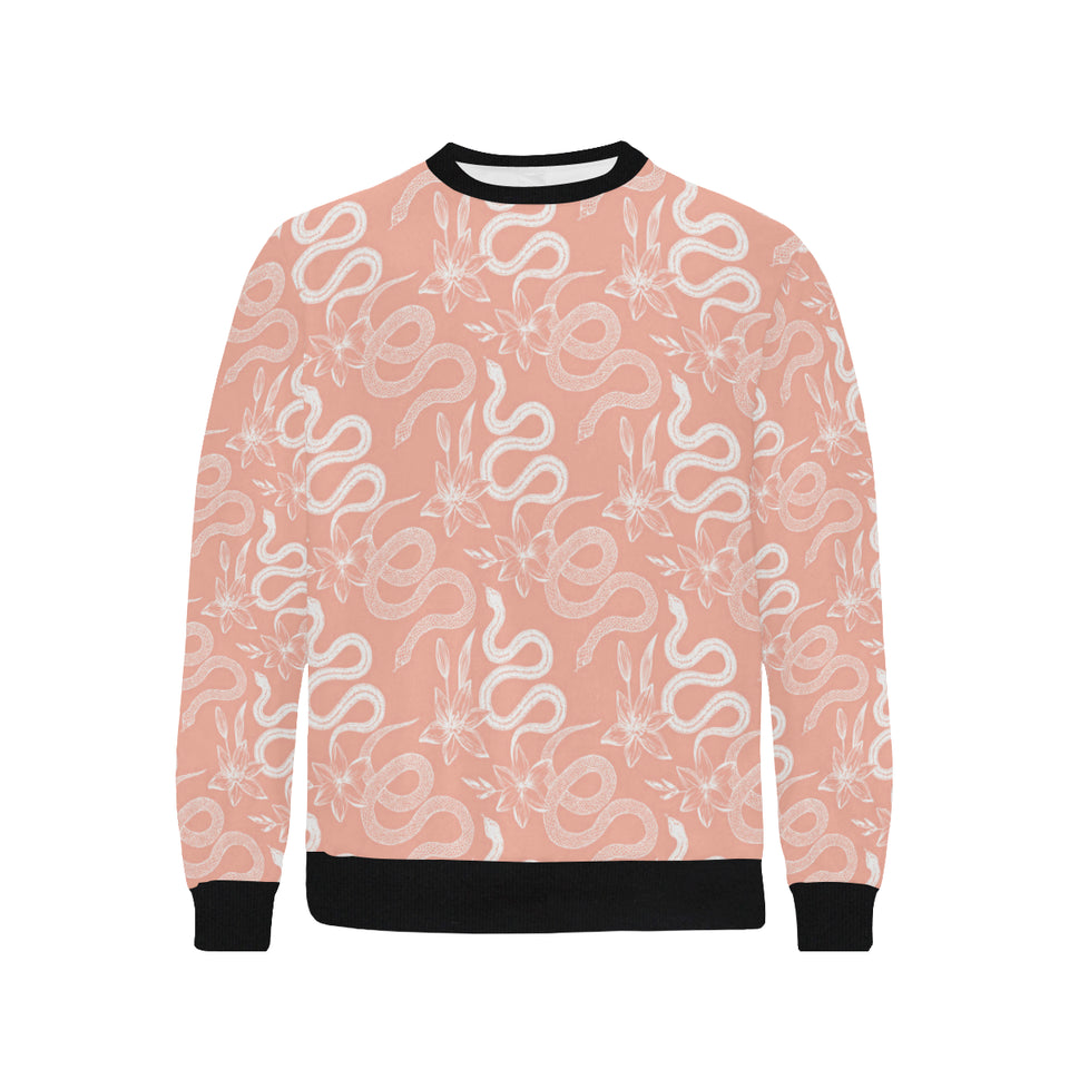Snake lilies flower pattern Men's Crew Neck Sweatshirt
