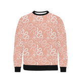 Snake lilies flower pattern Men's Crew Neck Sweatshirt