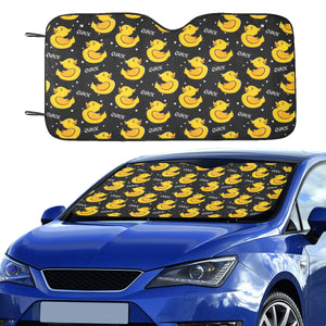 Duck Toy Pattern Print Design 05 Car Sun Shade