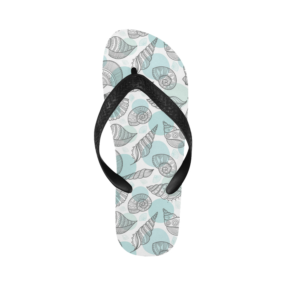 Shell polynesian tribal Unisex Flip Flops