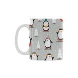 Cute Penguin christmas pattern Classical White Mug (Fulfilled In US)