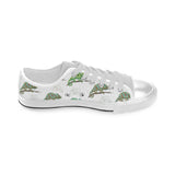 Chameleon lizard pattern Men's Low Top Shoes White