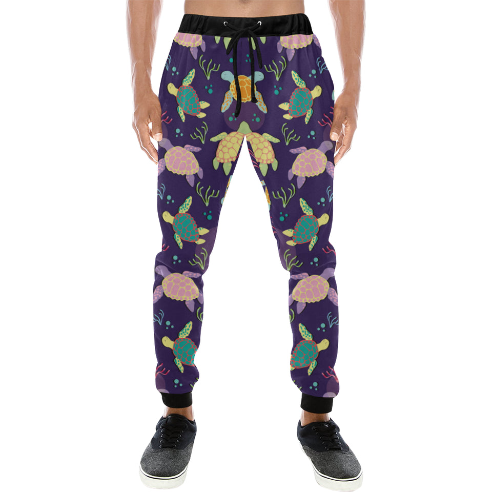 Colorful sea turtle pattern Unisex Casual Sweatpants