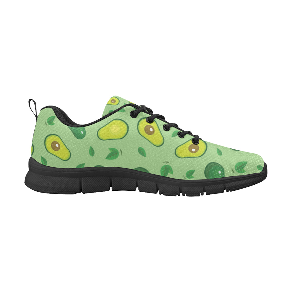 Avocado pattern green background Men's Sneaker Shoes