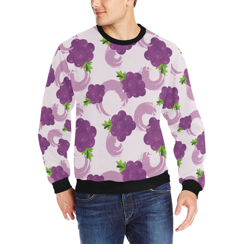 Cute Grape pattern Men's Crew Neck Sweatshirt