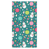 Snowman bird decorative elements christmas pattern Bath Towel