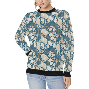 Sea turtle Polynesian Tribal design pattern Women's Crew Neck Sweatshirt