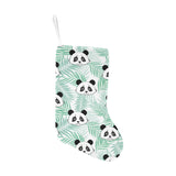 Panda pattern tropical leaves background Christmas Stocking