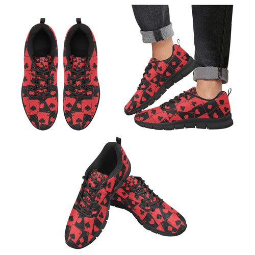 Casino Cards Suits Pattern Print Design 02 Men's Breathable Sneakers ( Model 055)