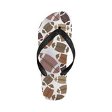 American football ball pattern Unisex Flip Flops