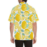 lemon design pattern Men's All Over Print Hawaiian Shirt