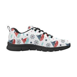 Cute color paper sailboat pattern Women's Sneaker Shoes