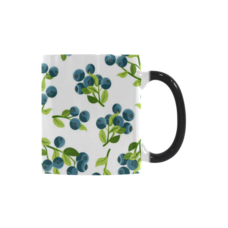 blueberry white background Morphing Mug Heat Changing Mug