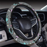 Ostrich Pattern Print Design 01 Car Steering Wheel Cover