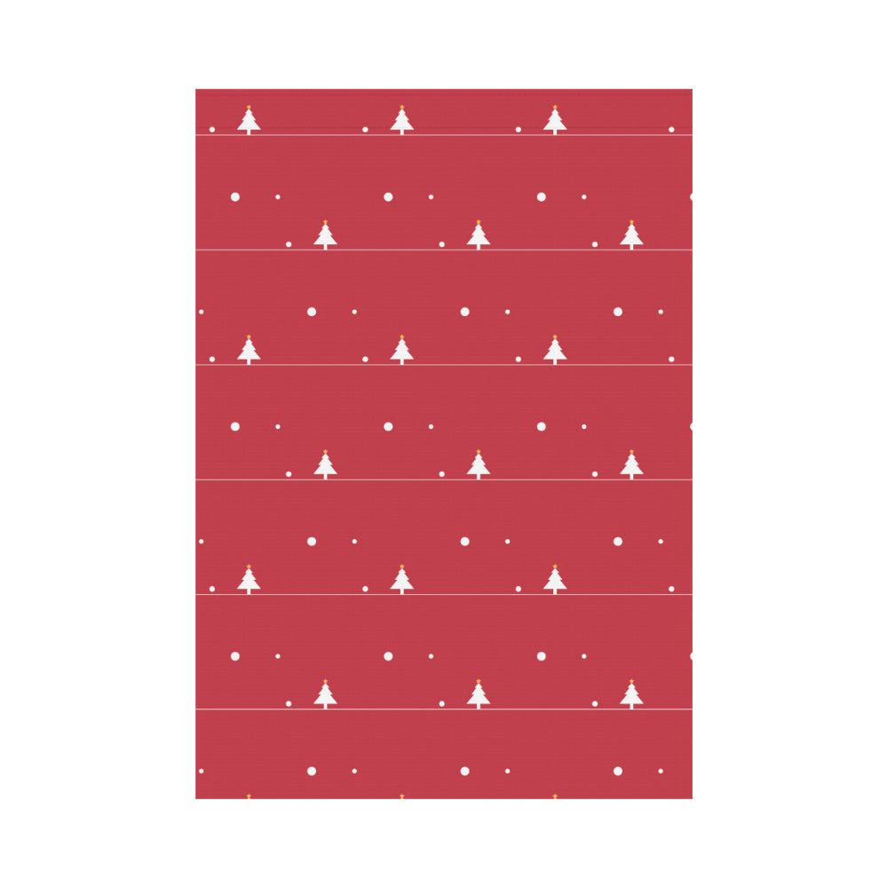 Christmas tree star snow red background House Flag Garden Flag