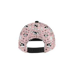 Cows milk product pink background All Over Print Snapback Cap