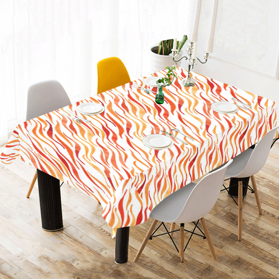 Fire flame watercolor pattern Tablecloth