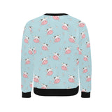 Cute cow flower pattern Men's Crew Neck Sweatshirt