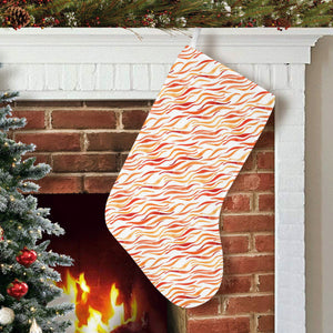 Fire flame watercolor pattern Christmas Stocking