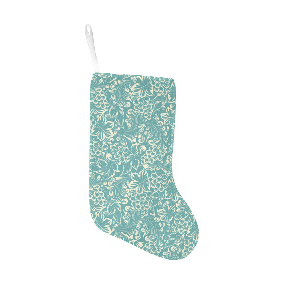 Classic Hand drawn Grape pattern Christmas Stocking