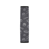 sushi pattern black background Car Seat Belt Cover